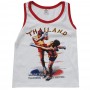 Детская Майка Тайский Бокс Тренировочная Хлопок "Classic Muay Thai" White-Red